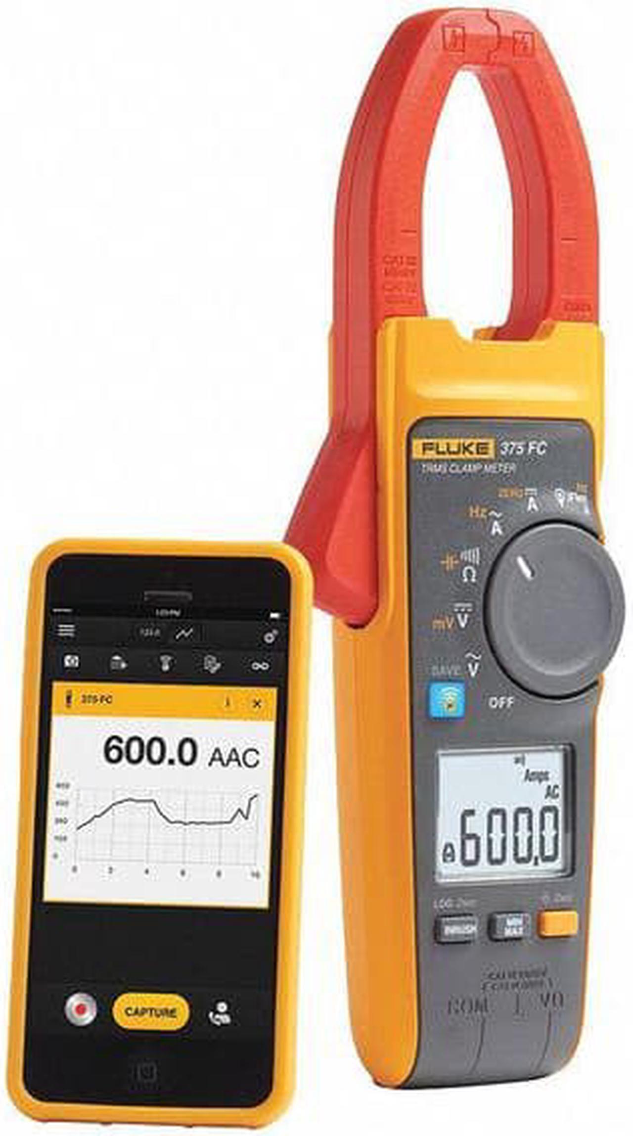 Alt view image 11 of 17 - Fluke - FLUKE-375/FC - FLUKE-375 FC - Clamp Meter, Auto, True RMS, 600 A AC, 1 kV AC, 1 kV DC, 34 mm Jaw Opening Max.