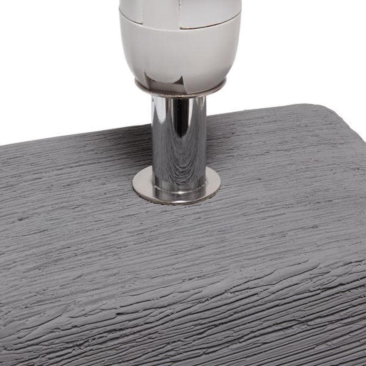 Alt view image 11 of 13 - Simple Designs Petite Faux Stone Table Lamp with Fabric Shade, Gray with White Shade