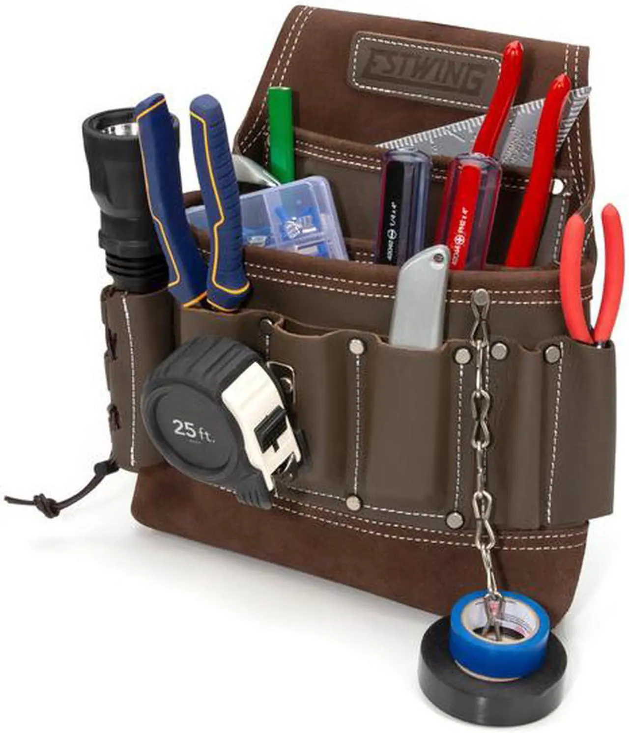 Alt view image 10 of 10 - Estwing 94749 8-Pocket Leather Electrician's Tool Pouch