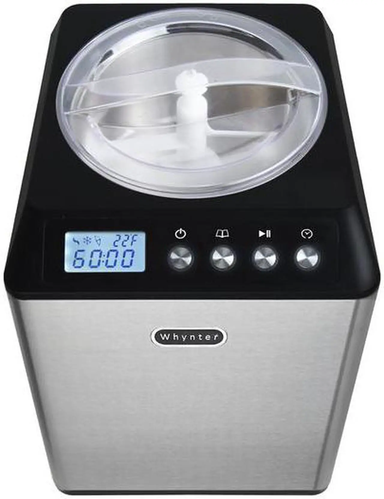 Alt view image 8 of 18 - Whynter 2.1 Quart Upright Ice Cream Maker with Stainless Steel Bowl