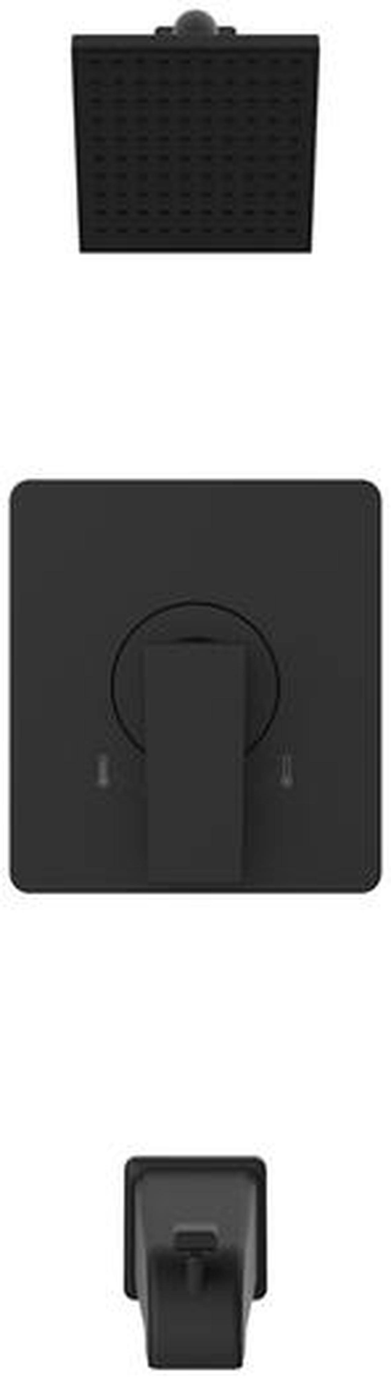 Alt view image 3 of 7 - KEENEY QUA90CMB Bath Tub and Shower Faucet, Matte Black, Wall