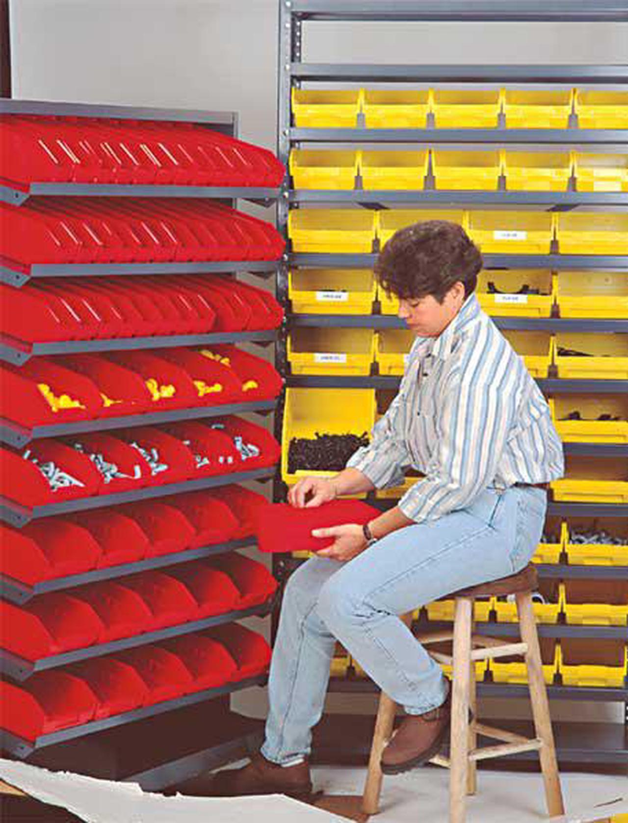 Alt view image 6 of 6 - QUANTUM STORAGE SYSTEMS QSB101BL Blue Shelf Bin, 11-5/8"L x 4-1/8"W x 4"H