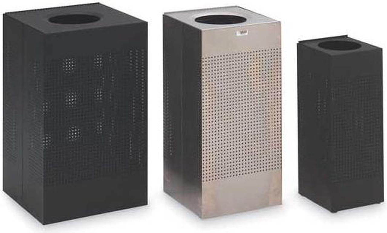 Alt view image 3 of 3 - RUBBERMAID FGSH12EPLTBK 12 gal. Steel, Rigid Plastic Half-Round Fire-Resistant