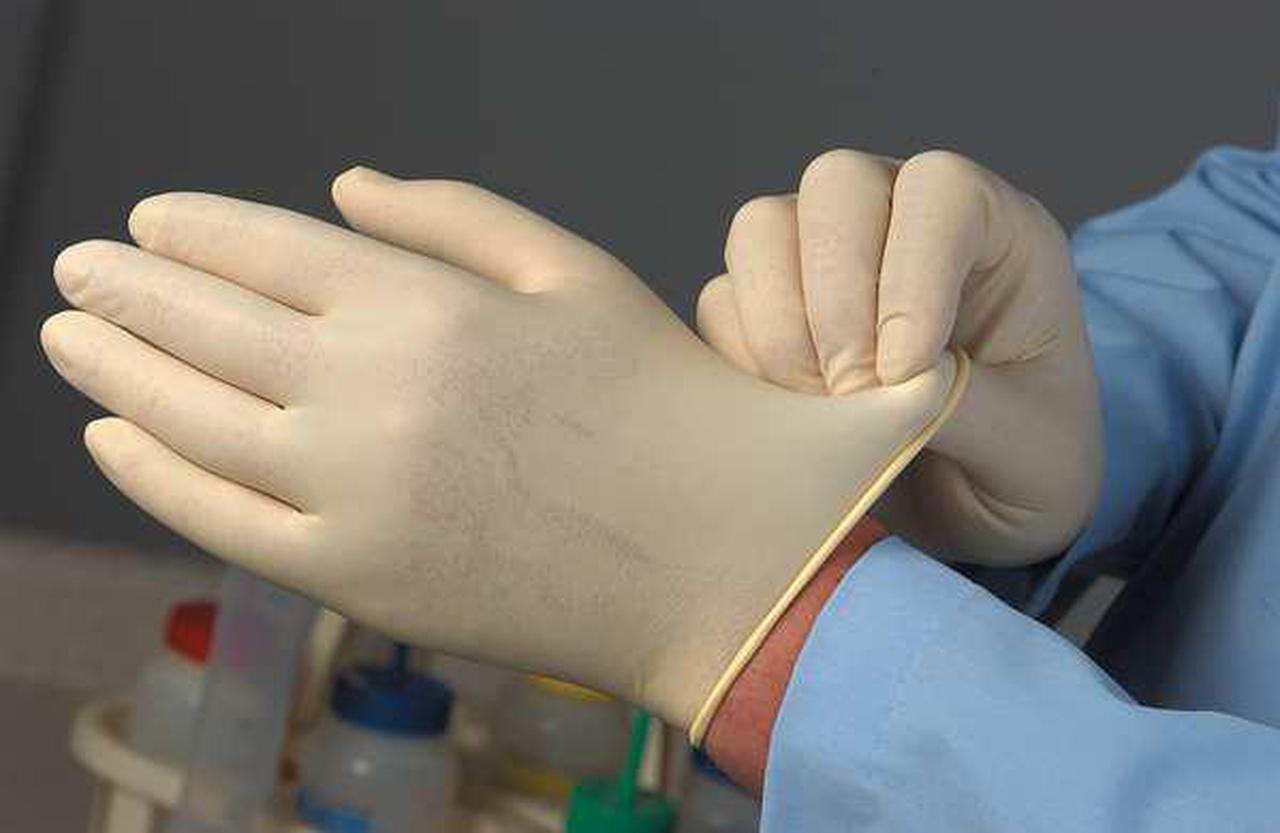 Alt view image 7 of 7 - Microflex Disposable Gloves Natural   MF-300-M