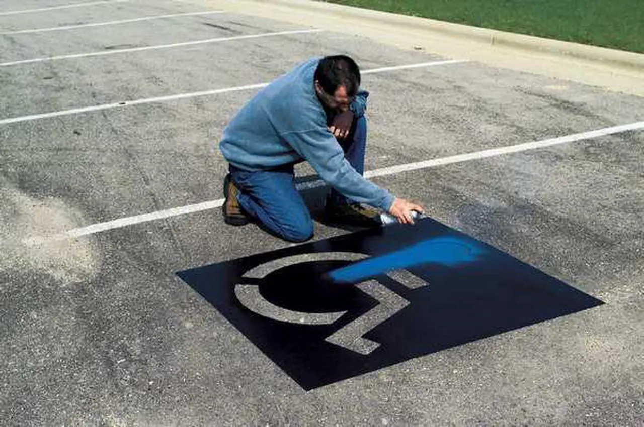 Alt view image 2 of 2 - ZORO SELECT 3W631 Parking Lot Legend,Visitors,Plastic