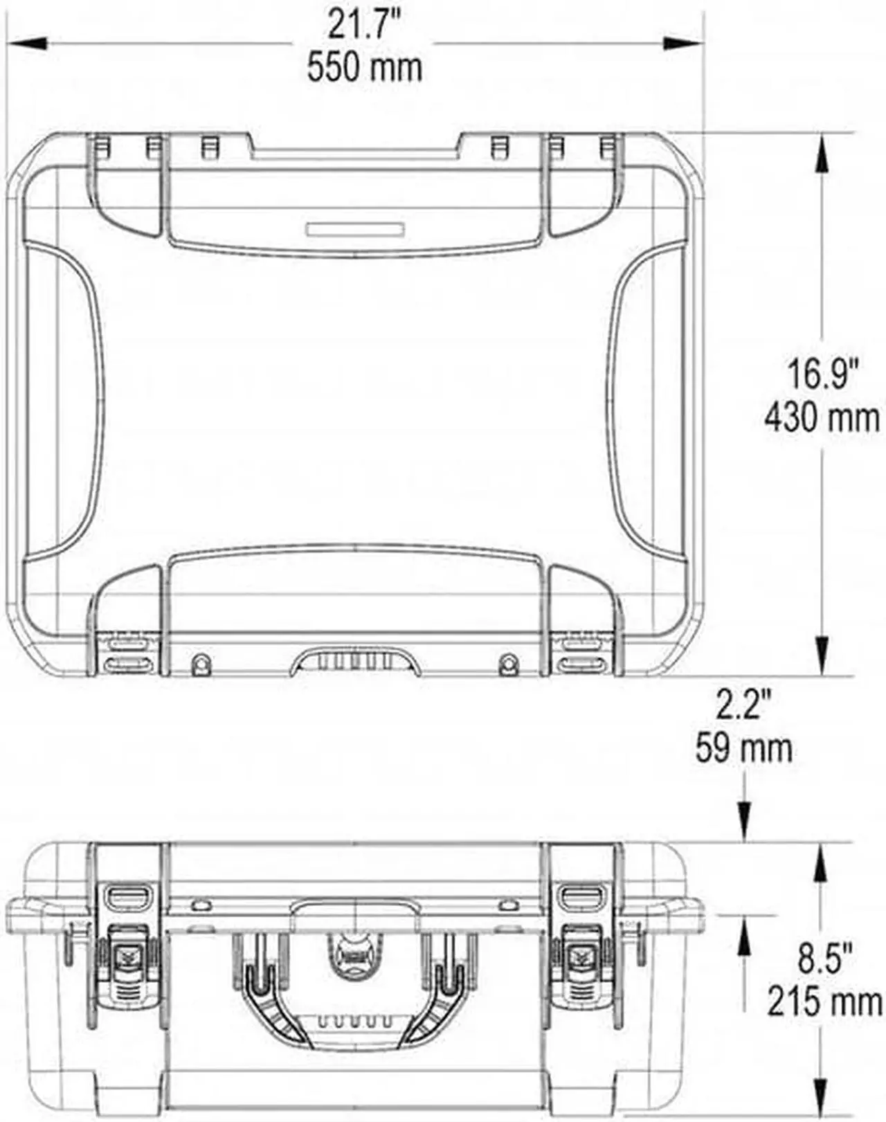 Alt view image 5 of 8 - Nanuk Large Series 940 NK-7 Resin Protective Case with Padded Dividers, Black