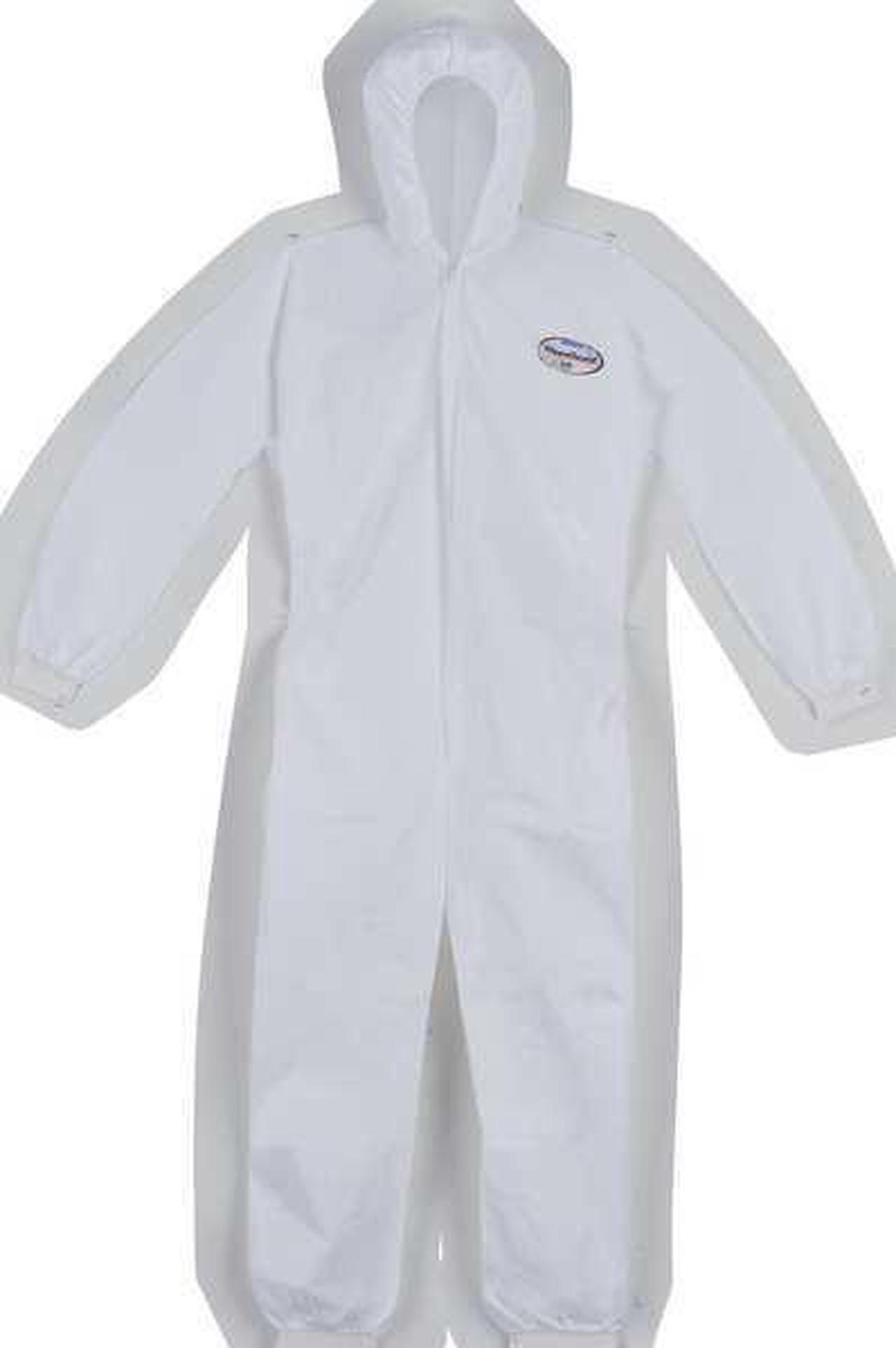 Alt view image 2 of 6 - KLEENGUARD 46114 Disposable Coveralls, Hooded, XL, KleenGuard(TM) A30, Zipper,