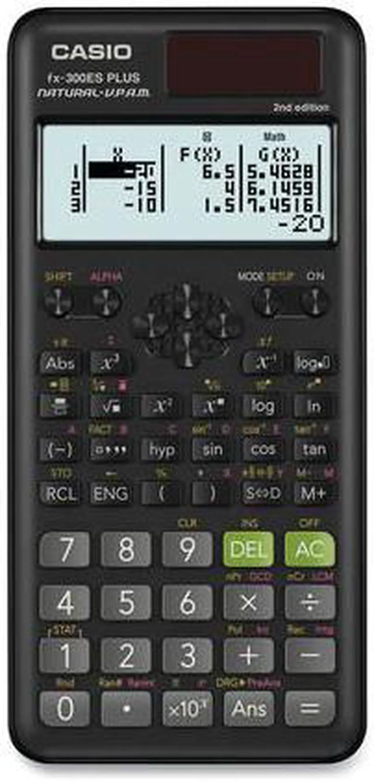 Alt view image 8 of 16 - FX-300ES Plus 2nd Edition Scientific Calculator, 16-Digit LCD, Black FX300ESPLS2
