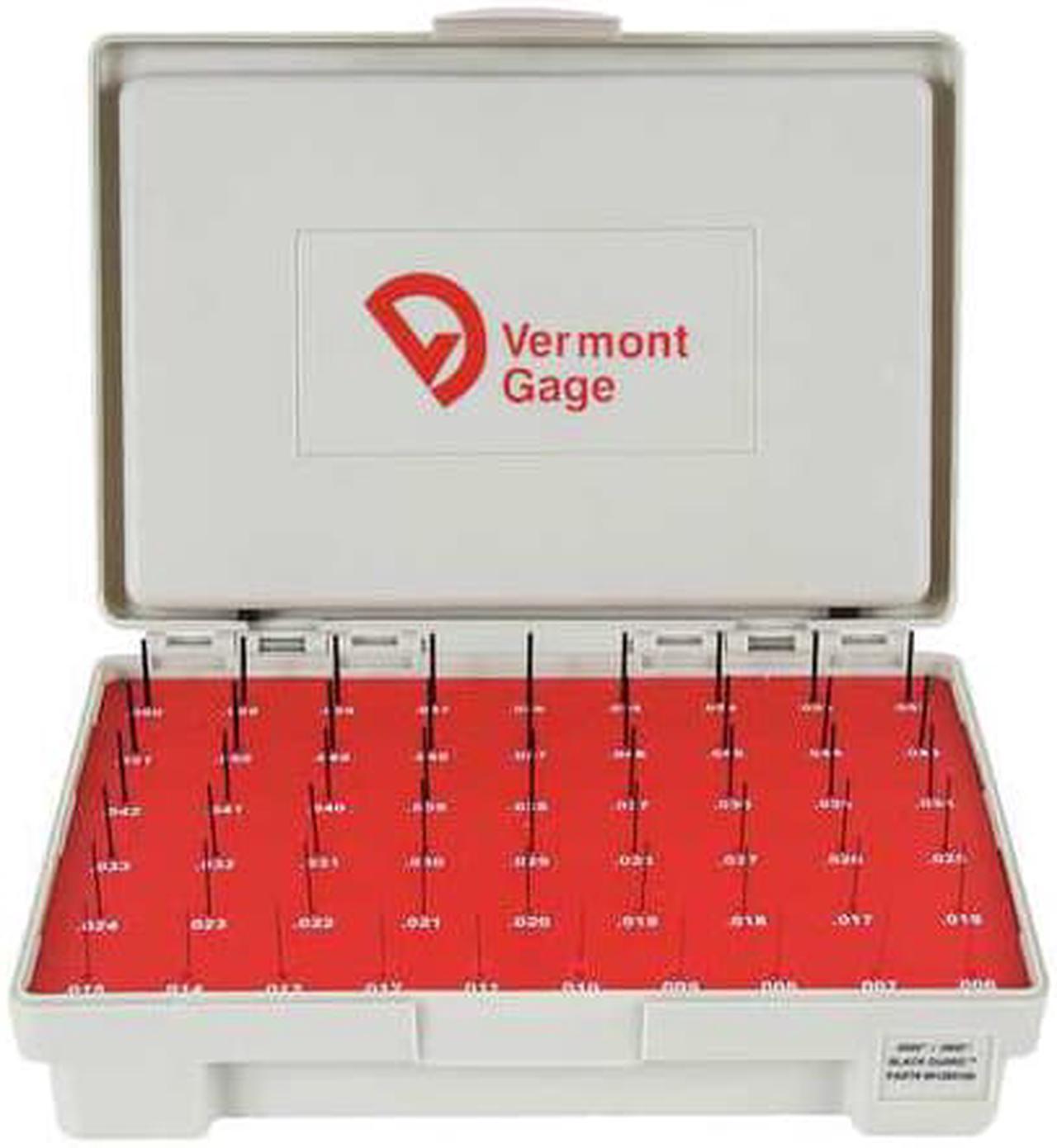 Main image of VERMONT GAGE 901200100 Pin Gage Set,Minus,0.006-0.060 In,Black