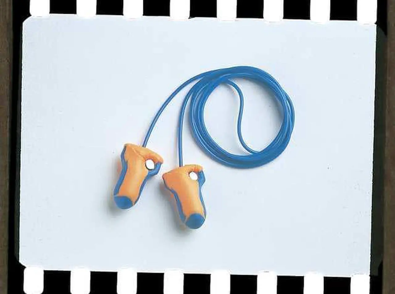 Alt view image 4 of 12 - Laser Trak Detectable Earplugs, Foam, Blue/Orange, Corded