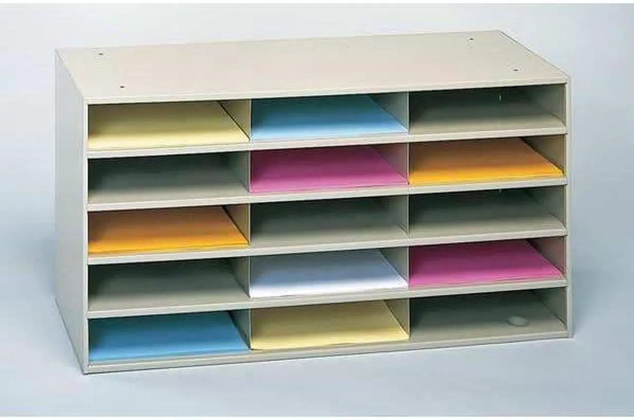 Alt view image 6 of 6 - DURHAM MFG 434-75 Literature Organizer,15 Compartments