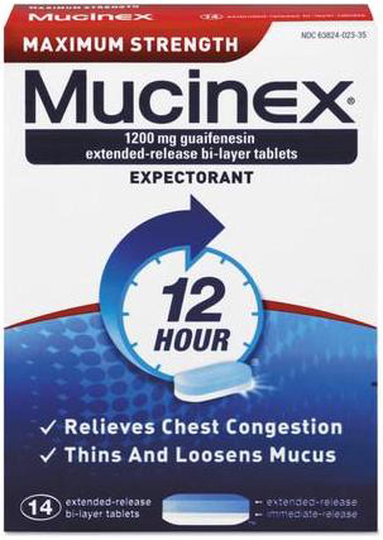 Alt view image 20 of 20 - Mucinex Max Strength Expectorant 14 Tablets/Box 02314