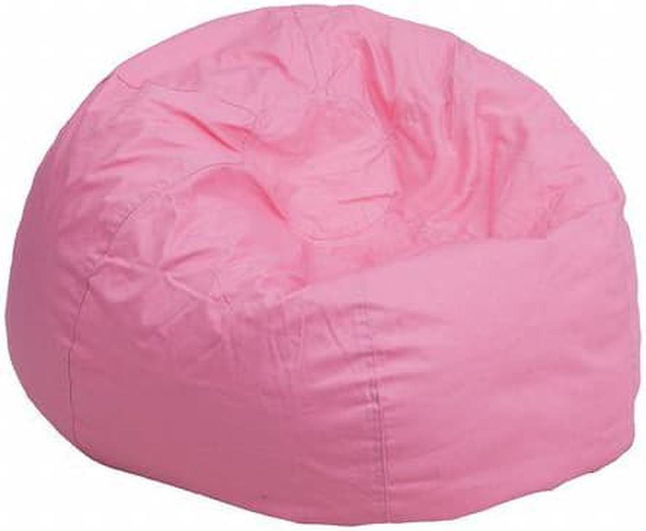 Alt view image 6 of 12 - Oversized Solid Light Pink Bean Bag Chair for Kids and Adults