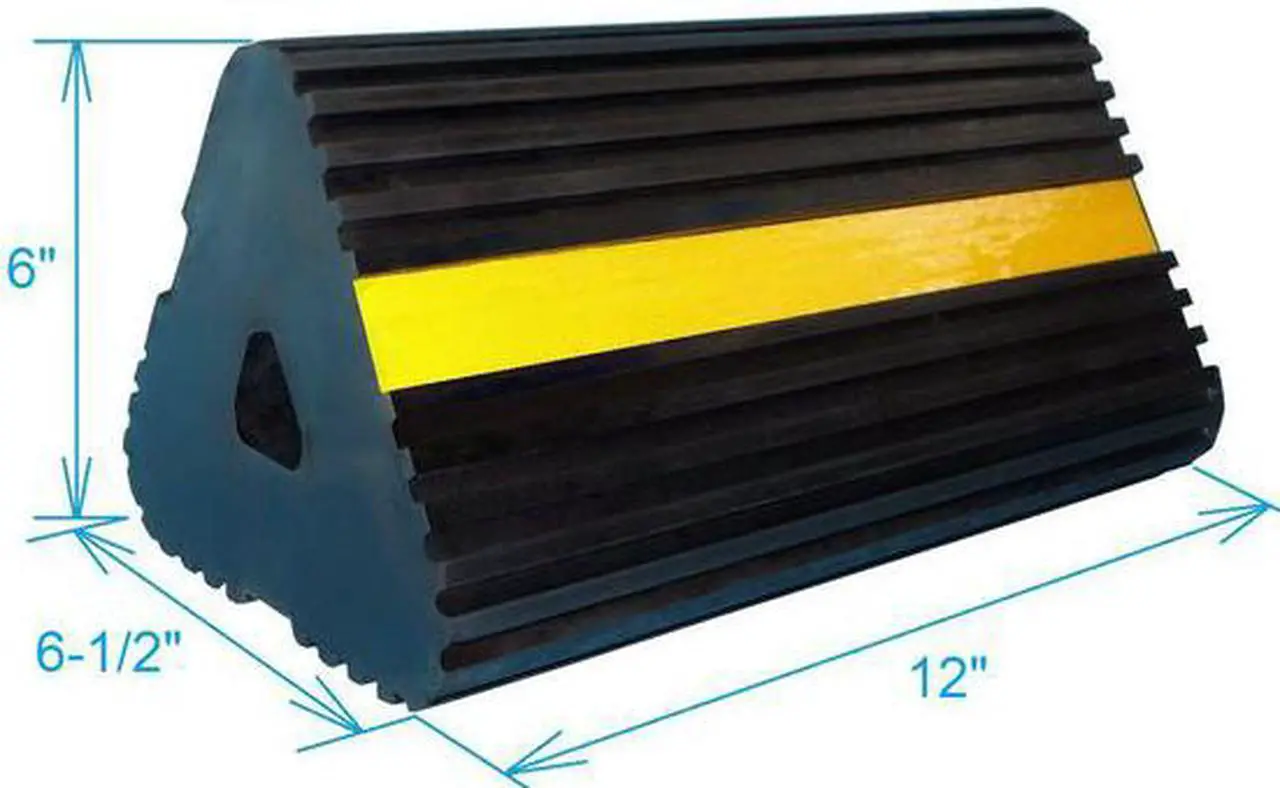 Alt view image 2 of 7 - ZORO SELECT 1GUK8 Wheel Chock,12 In W x 6 In H,Black