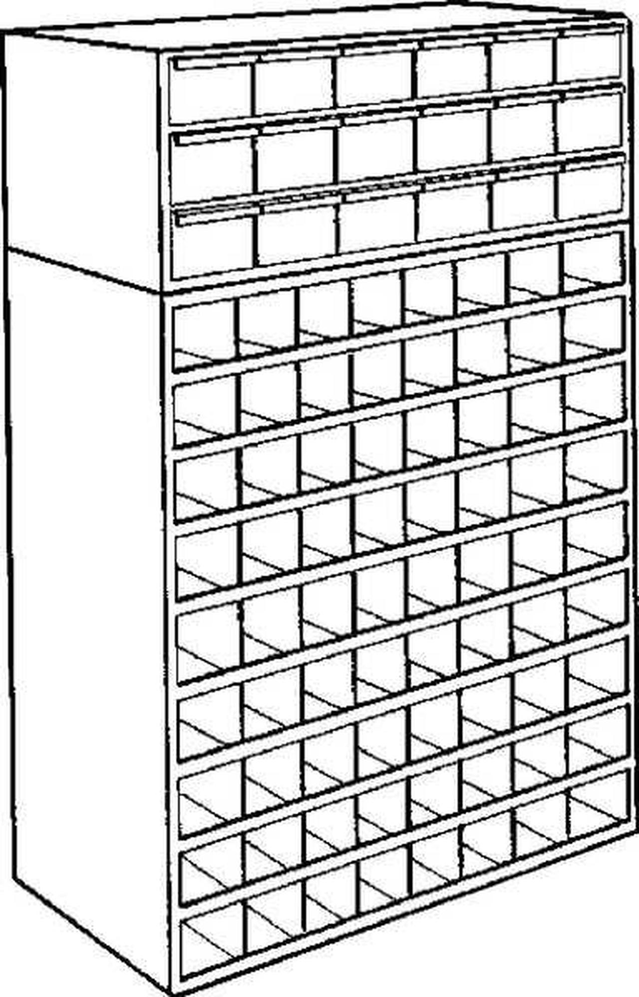 Alt view image 5 of 9 - DURHAM MFG 359-95 Prime Cold Rolled Steel Pigeonhole Bin Unit , 12 in D x 23