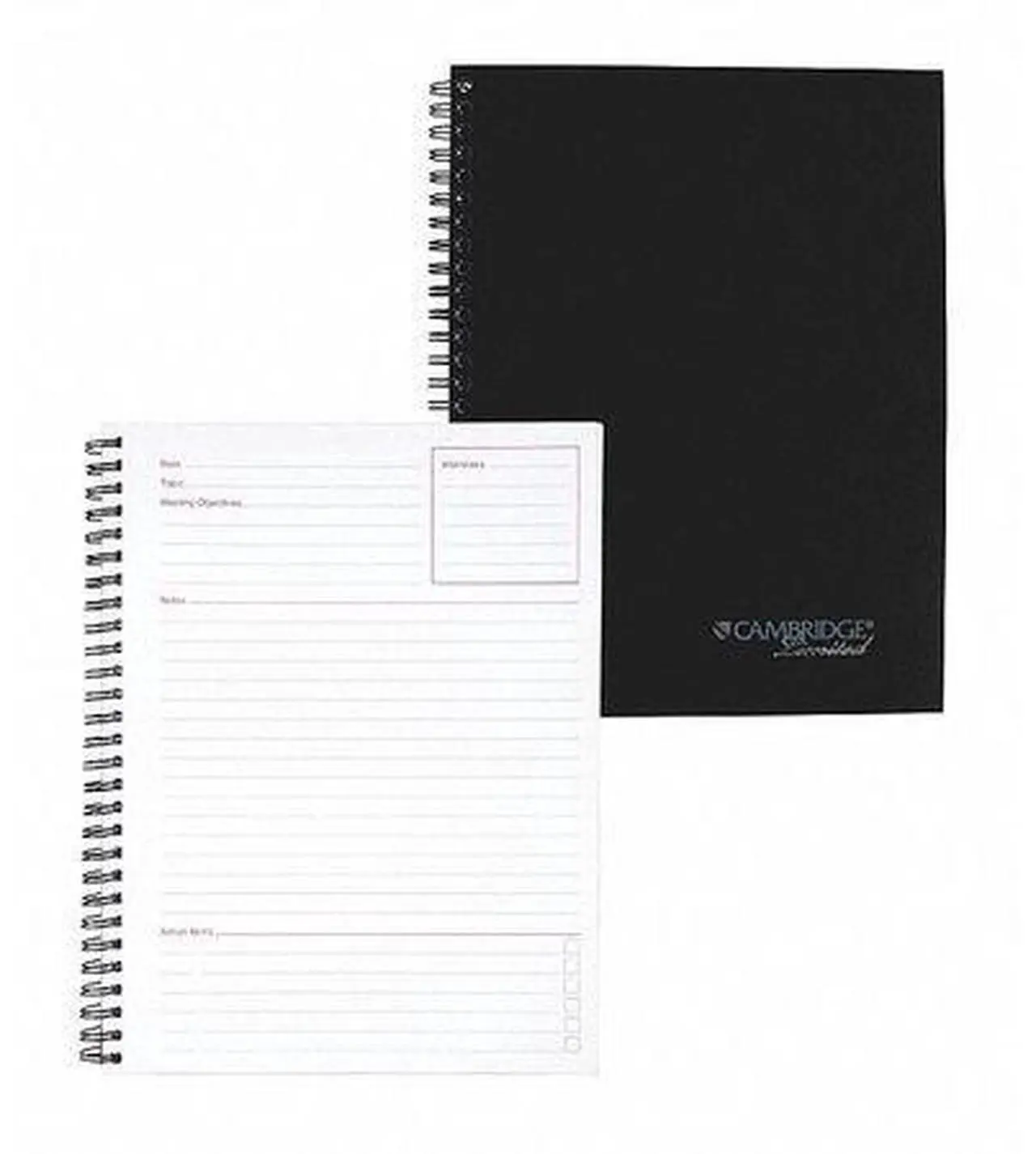 Alt view image 4 of 9 - Mead Limited Meeting Notebook 9-1/2"x7-1/4" Rld 80Pgs BK 06982