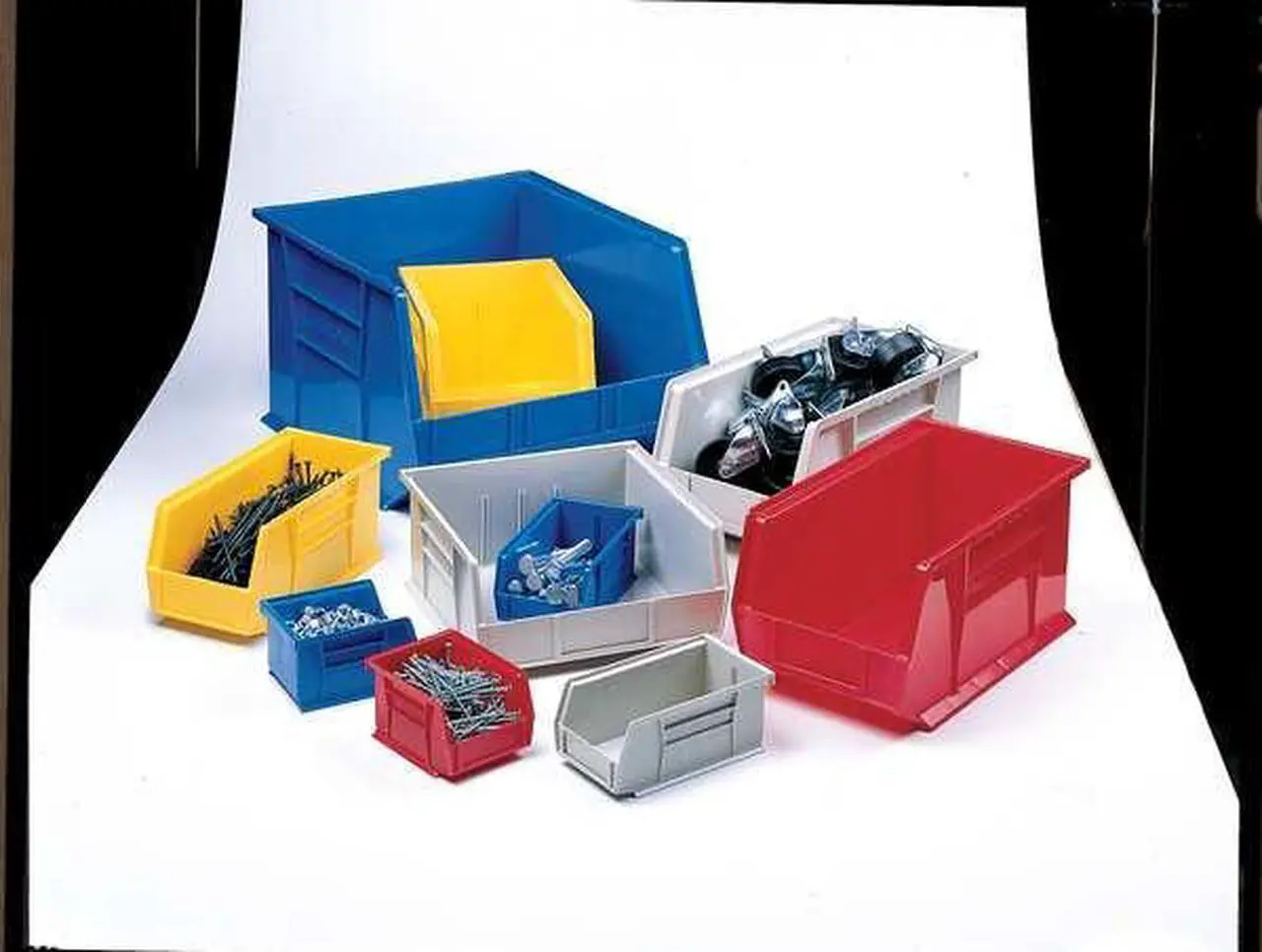 Alt view image 5 of 7 - AKRO-MILS 30250RED Hang & Stack Storage Bin, 16-1/2 in W x 14-3/4 in L x 7 in