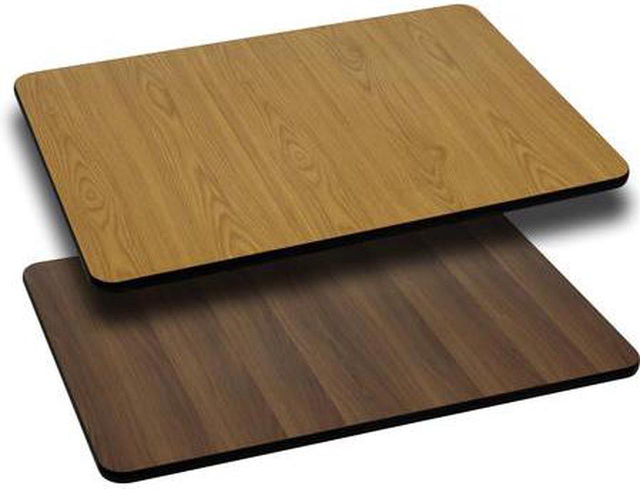 Alt view image 6 of 10 - 30'' x 60'' Rectangular Table Top with Natural or Walnut Reversible Laminate Top