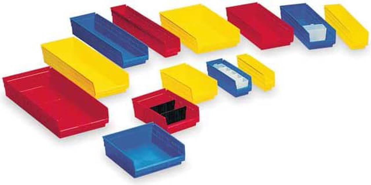 Alt view image 7 of 7 - AKRO-MILS 30120BLUE Shelf Storage Bin, Plastic, 4 1/8 in W x 4 in H x 11 5/8 in