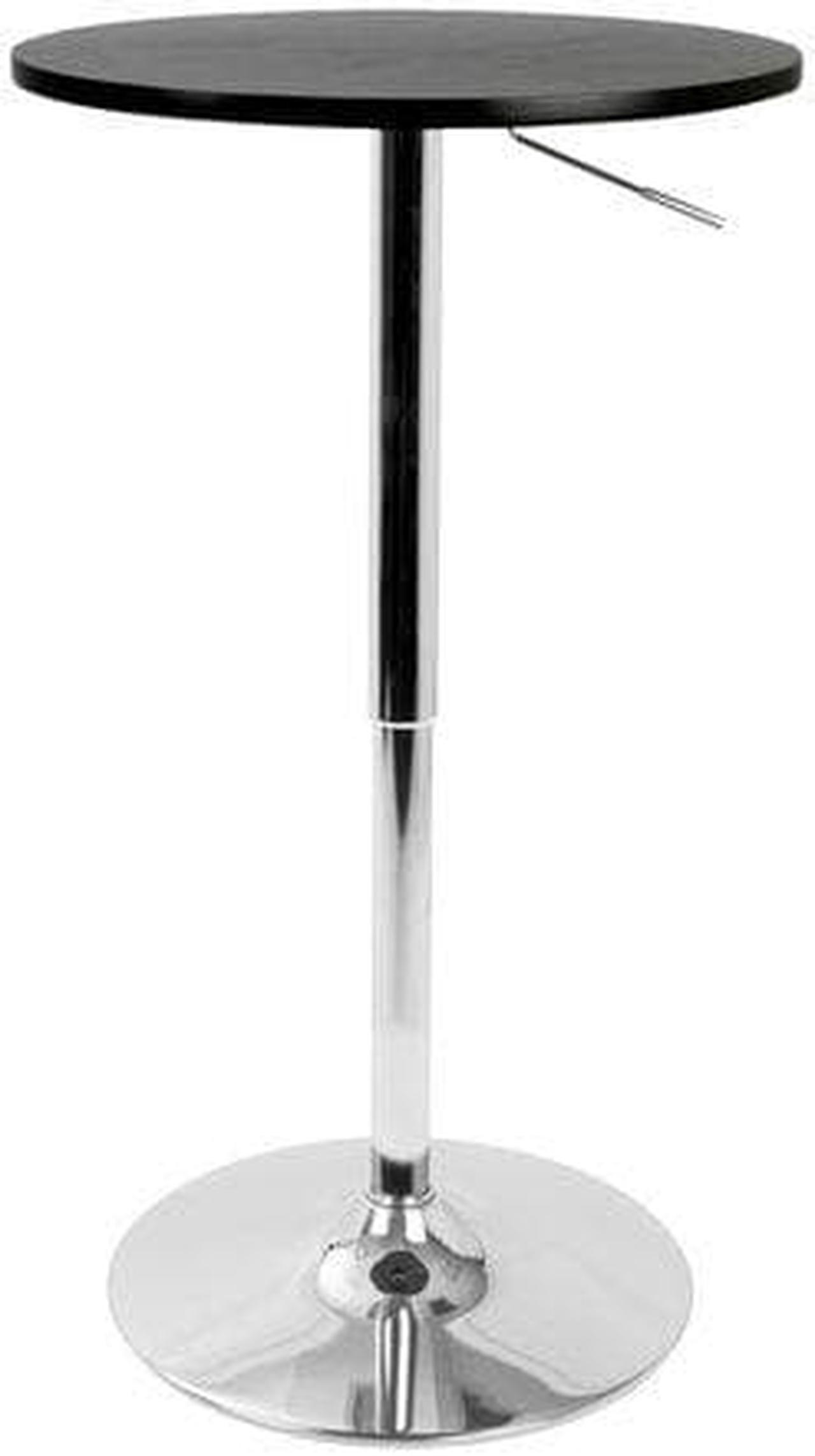 Alt view image 4 of 15 - LumiSource Adjustable Bar Table w/ Black Top BT-ADJ23TW BK