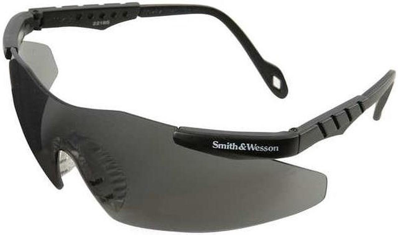 Alt view image 12 of 14 - Magnum 3G Safety Eyewear, Smoke Polycarb Anti-Scratch Lenses, Black Ny
