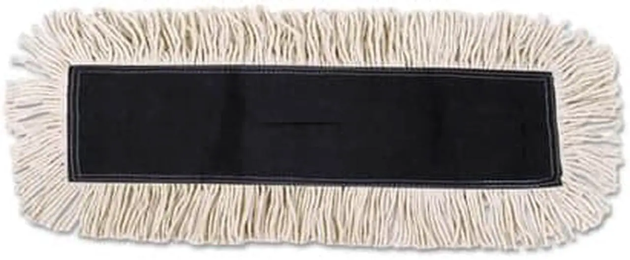 Alt view image 7 of 7 - Boardwalk BWK1624 Disposable Dust Mop Head, Cotton/Synthetic, 24W X 5D, White