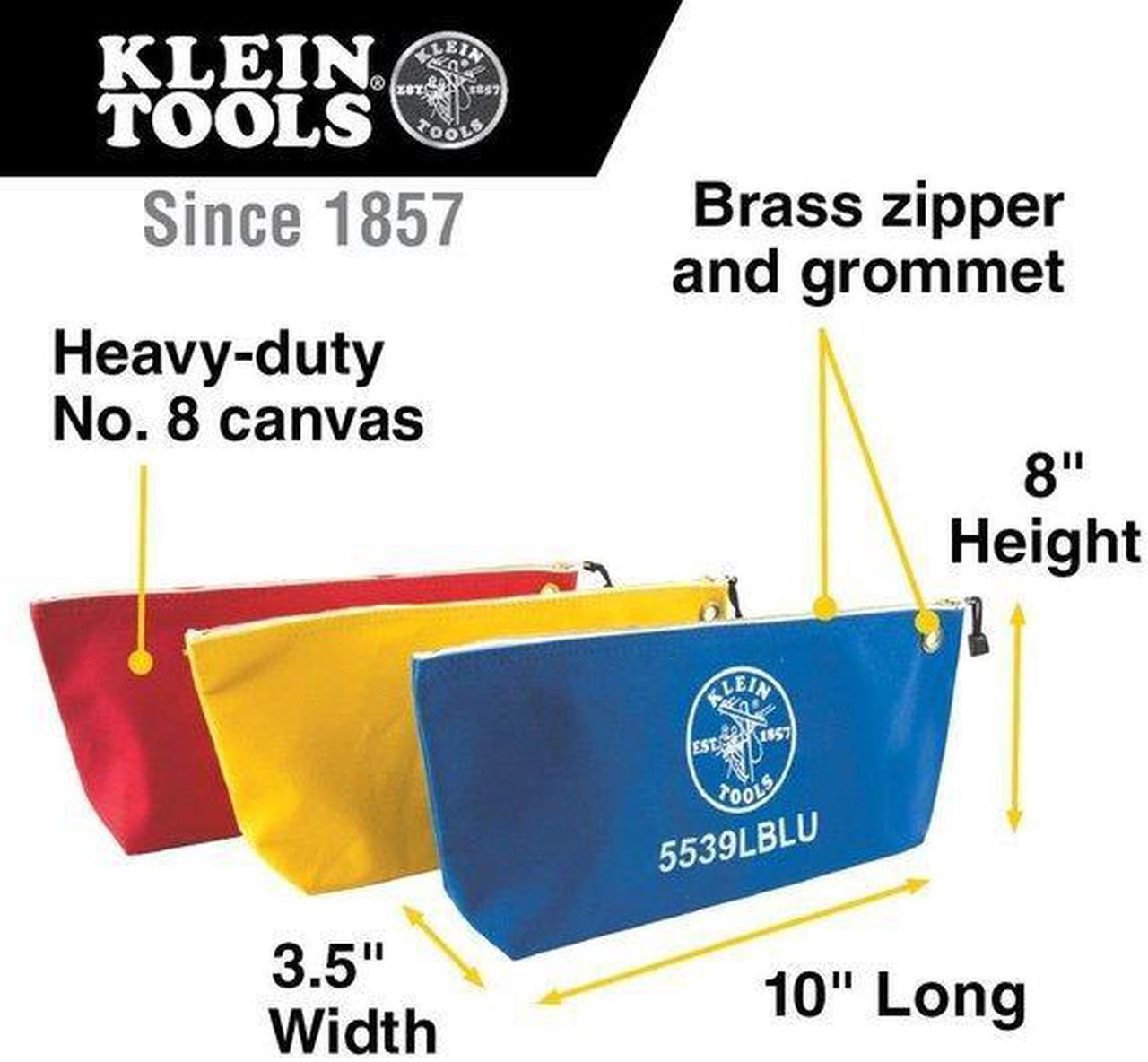 Alt view image 5 of 6 - Tool Bag Set,1 Pocket,10"x3-1/2"x8",3Pc. KLEIN TOOLS 5539CPAK