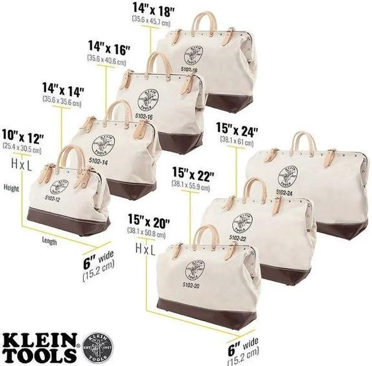 Alt view image 15 of 15 - Klein Tools 409-5102-12 12 Inch Tool Bag
