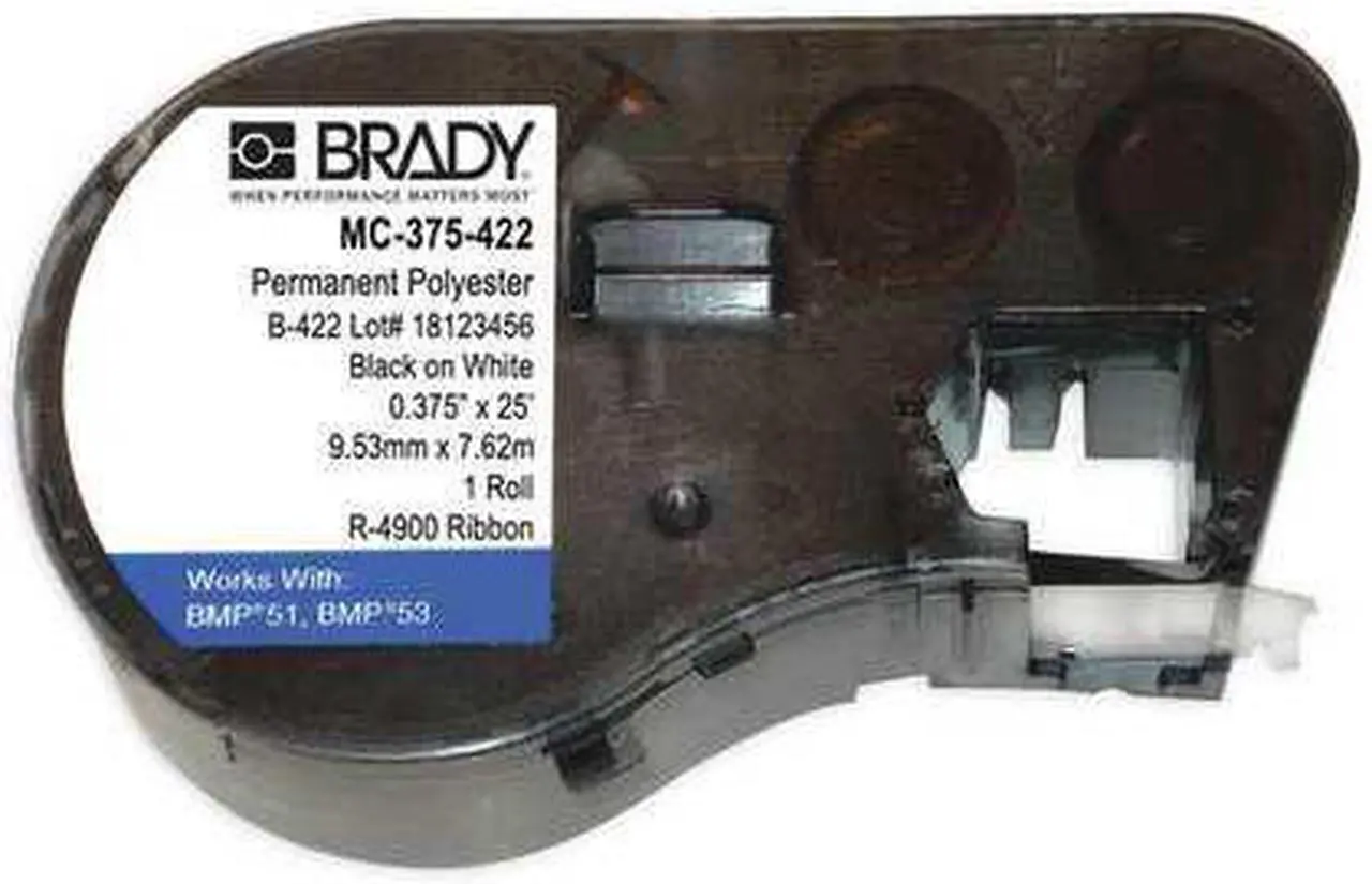 Main image of BRADY MC-375-422 Label Cartridge, Black on White, Labels/Roll: Continuous