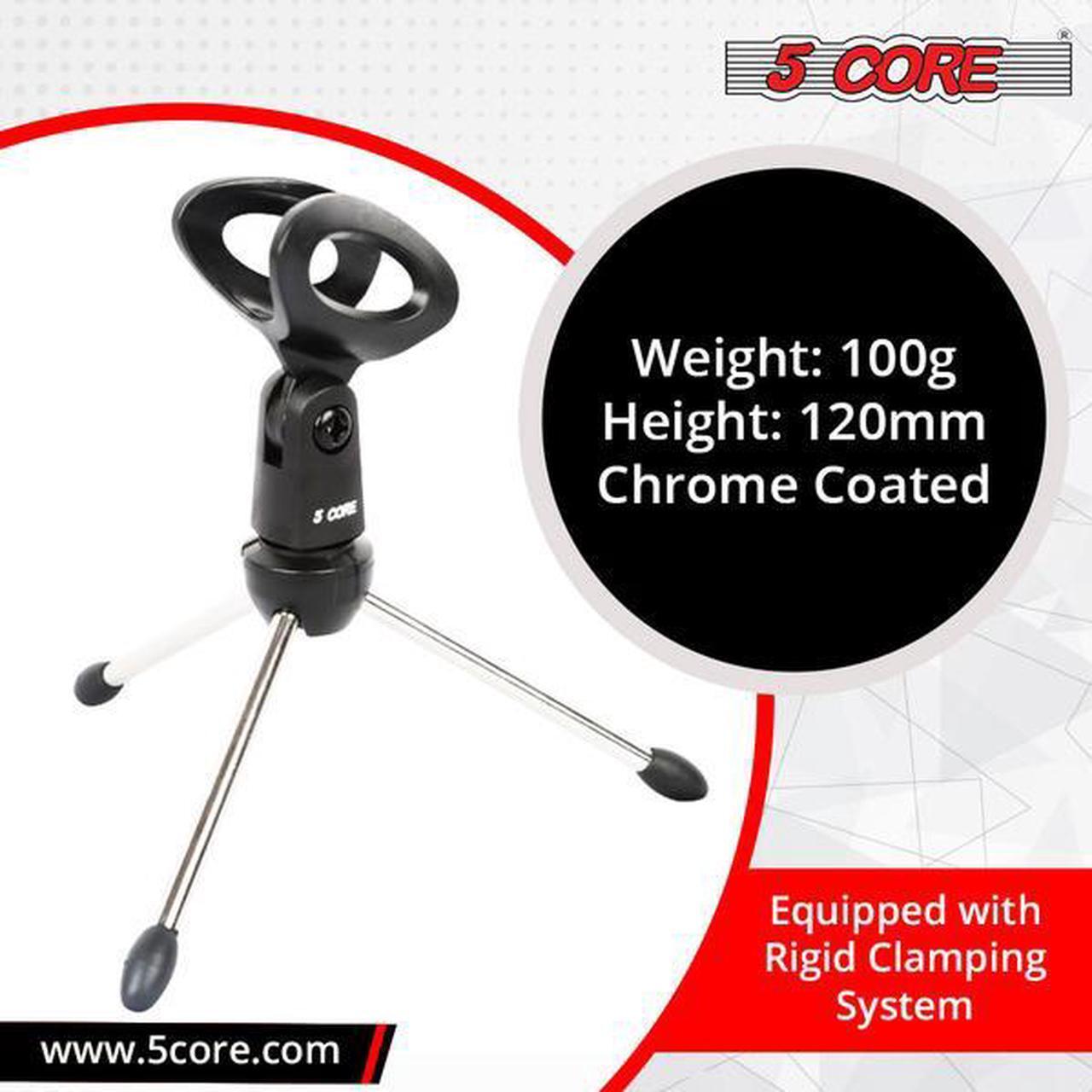 Alt view image 5 of 15 - 5 CORE MINI TRIPOD MIC STAND Microphone Stand Tripod Tabletop Desktop Mini