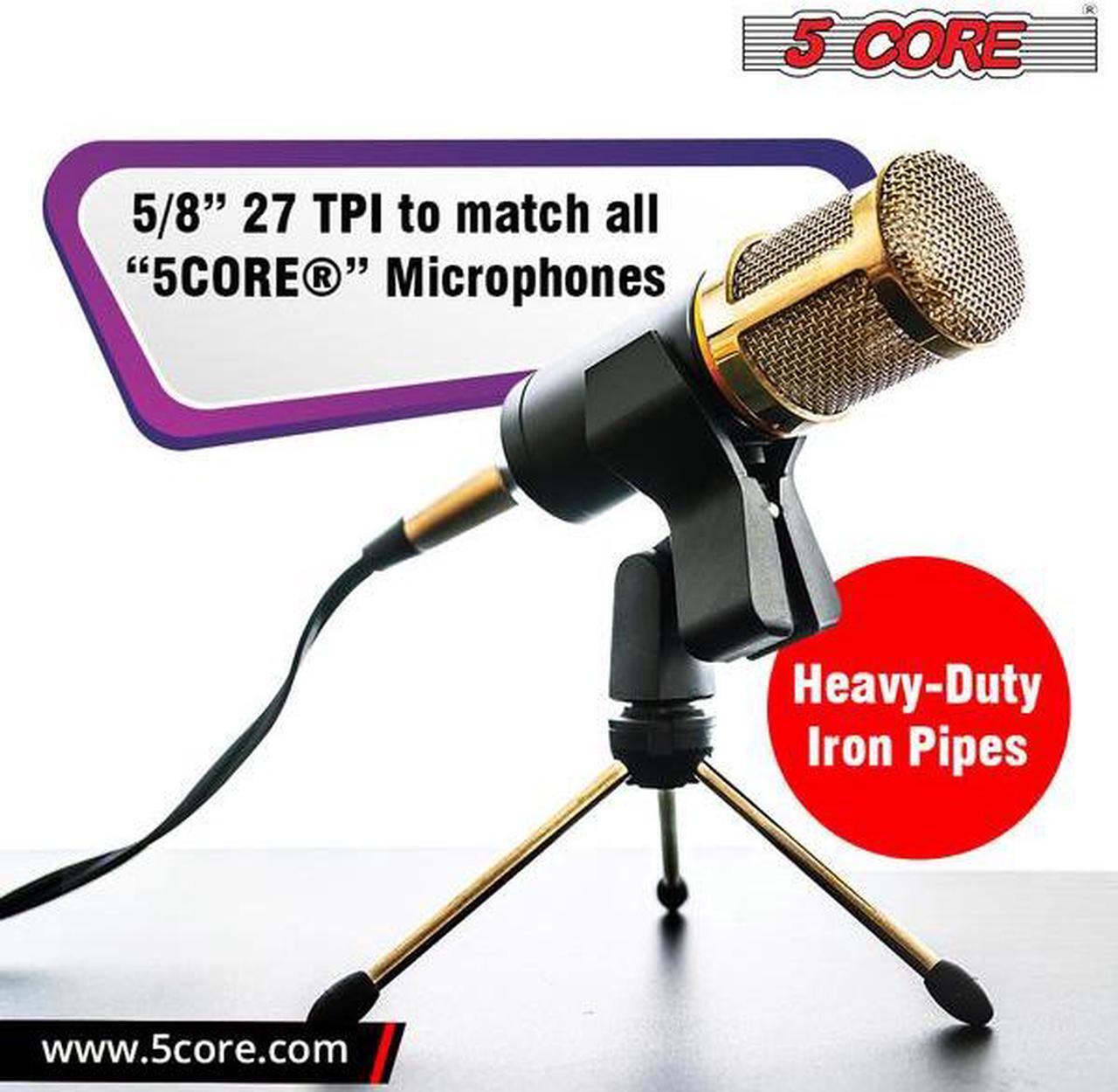 Alt view image 6 of 15 - 5 CORE MINI TRIPOD MIC STAND Microphone Stand Tripod Tabletop Desktop Mini