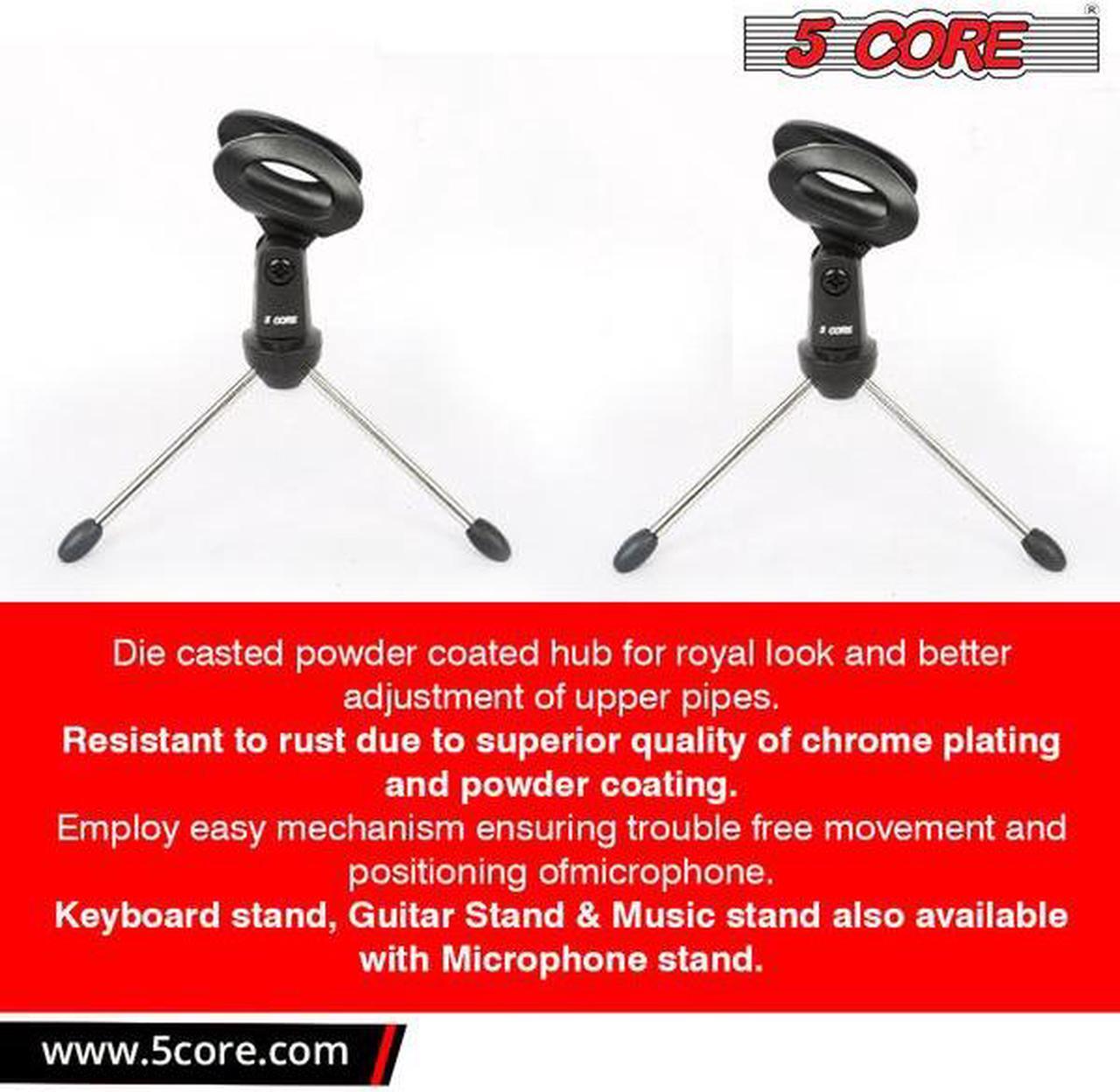 Alt view image 7 of 15 - 5 CORE MINI TRIPOD MIC STAND Microphone Stand Tripod Tabletop Desktop Mini