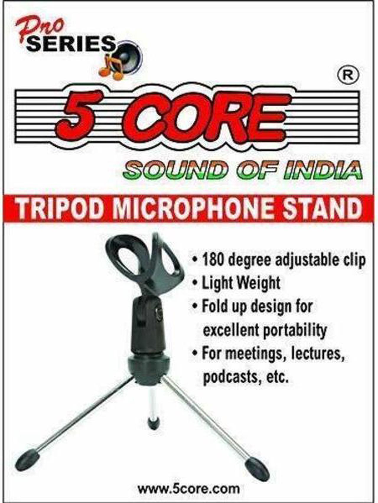 Alt view image 3 of 15 - 5 CORE MINI TRIPOD MIC STAND Microphone Stand Tripod Tabletop Desktop Mini