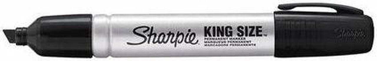 Alt view image 12 of 19 - Sharpie King Size Permanent Marker Chisel Tip Black Dozen (15001A)