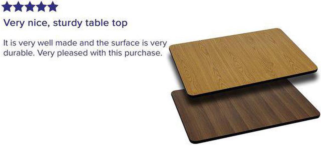 Alt view image 8 of 10 - 30'' x 60'' Rectangular Table Top with Natural or Walnut Reversible Laminate Top