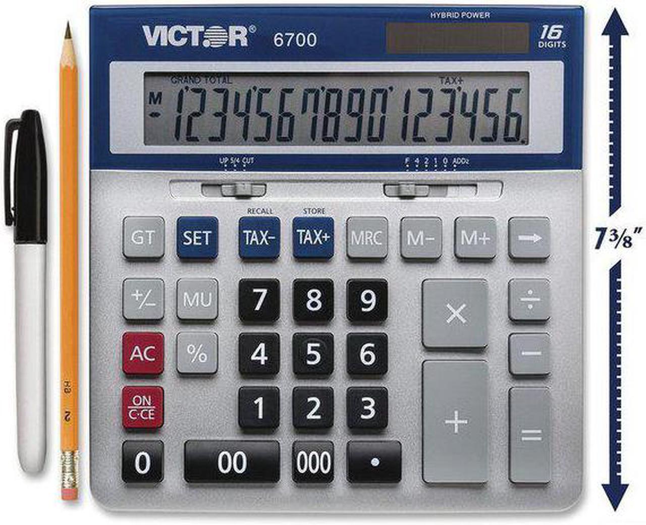 Alt view image 9 of 13 - Victor 6700 Large Desktop Calculator 16-Digit LCD