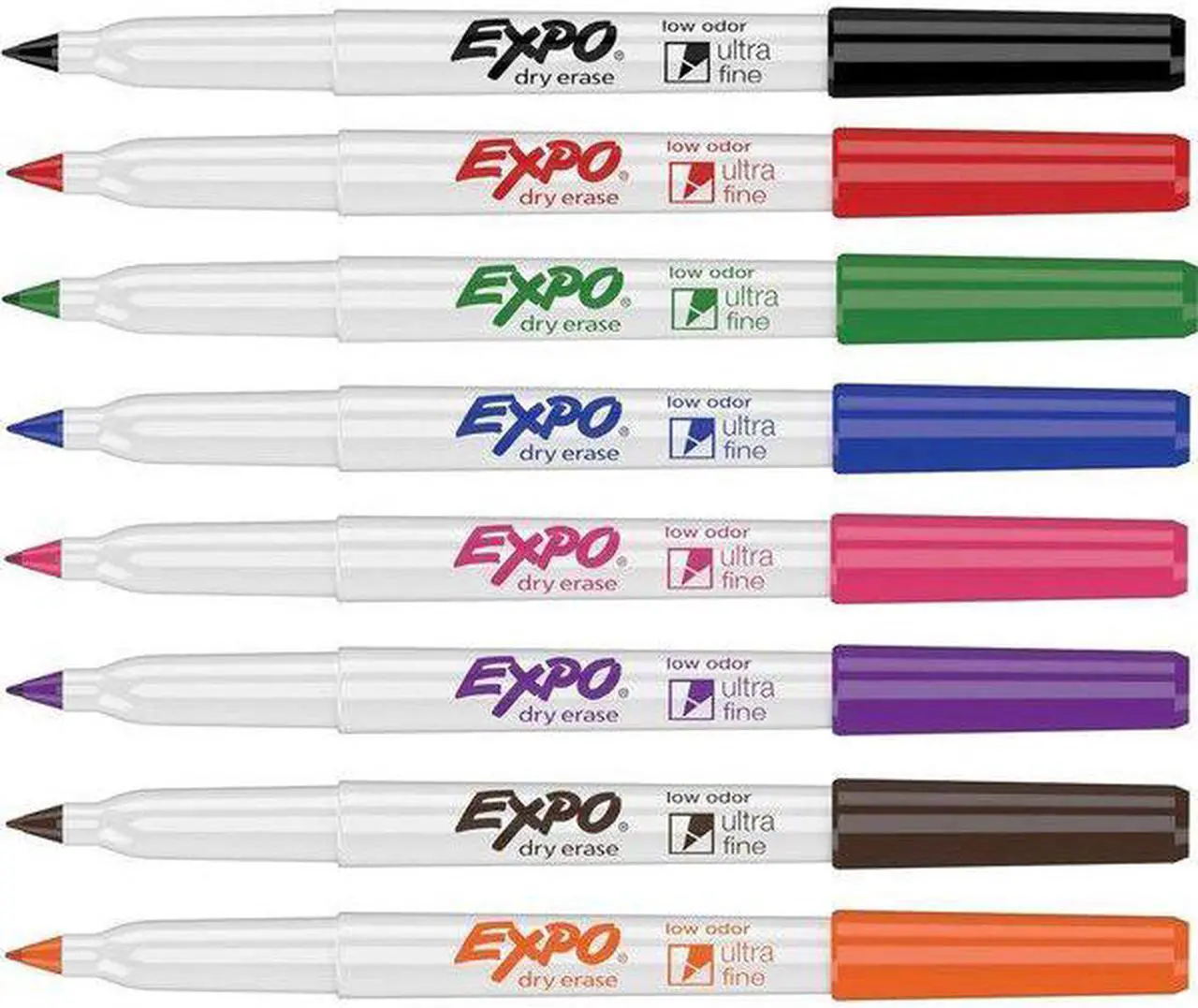 Alt view image 13 of 18 - EXPO 1884309 Low-Odor Dry-Erase Marker, Ultra Fine Point, Assorted, 8 per Set