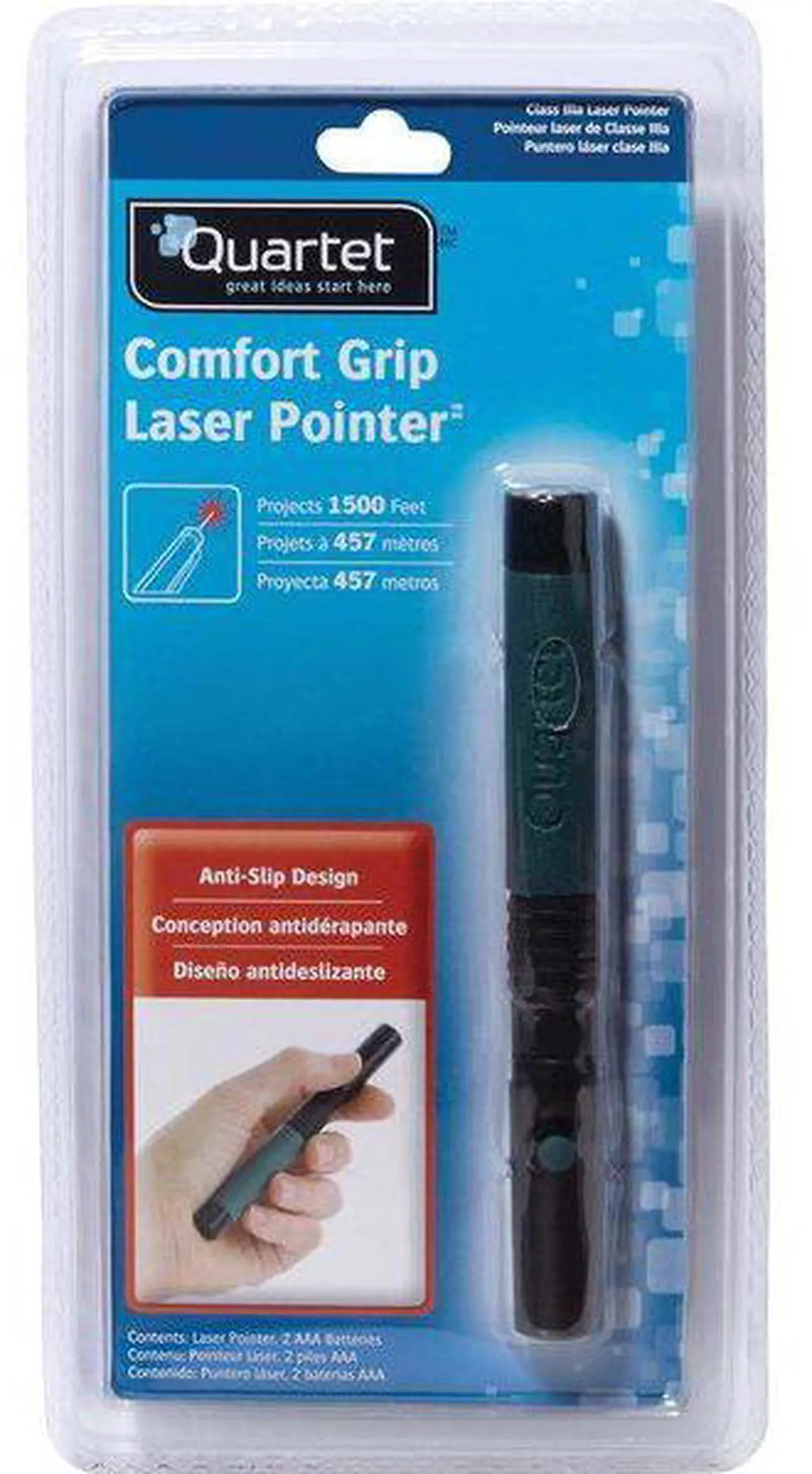 Alt view image 10 of 16 - Quartet Quartet Classic Comfort Laser Pointer, Class 3a, Large Venue, Green -
