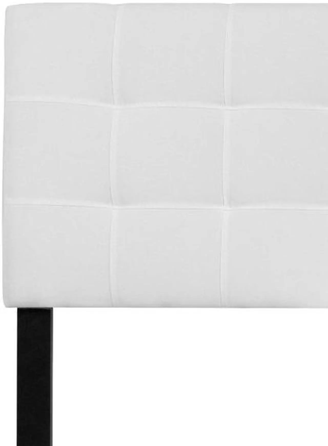 Alt view image 13 of 20 - Bedford Tufted Upholstered King Size Headboard in White Fabric