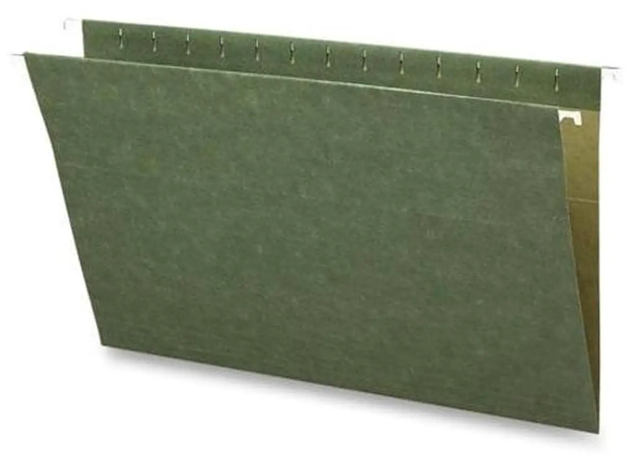 Alt view image 5 of 6 - Business Source Hanging Folders w/o Tabs Legal 25/BX Green 26529