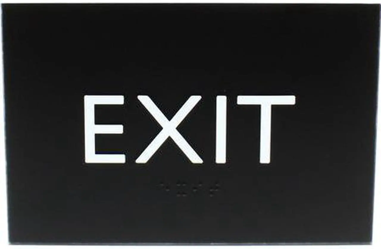 Alt view image 4 of 7 - Lorell Exit Sign, Black, 4-1/2"  x6-4/5" x 1/2", Each (LLR02671)