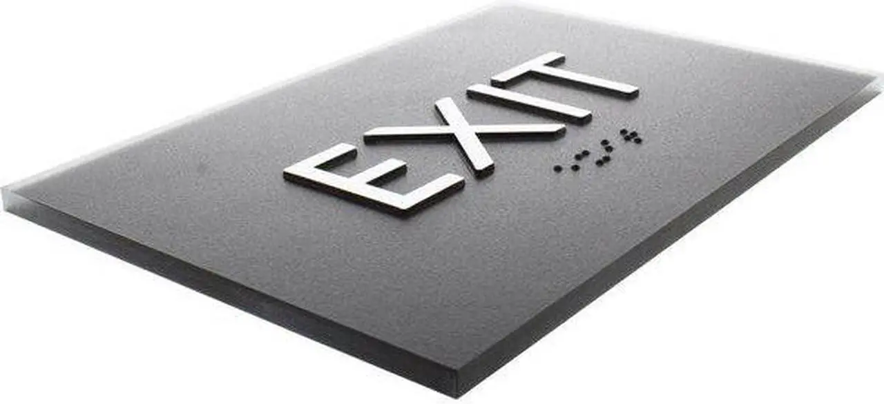 Alt view image 5 of 7 - Lorell Exit Sign, Black, 4-1/2"  x6-4/5" x 1/2", Each (LLR02671)