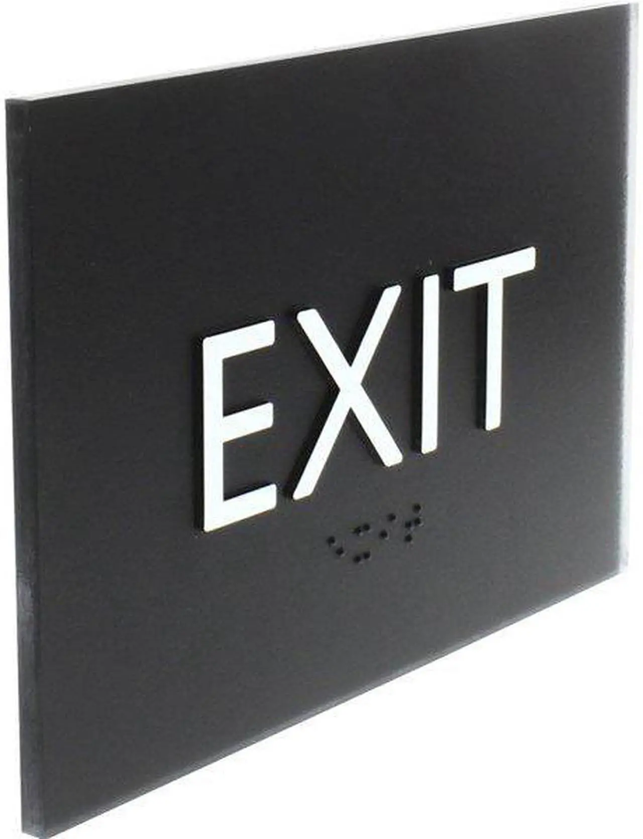 Alt view image 7 of 7 - Lorell Exit Sign, Black, 4-1/2"  x6-4/5" x 1/2", Each (LLR02671)