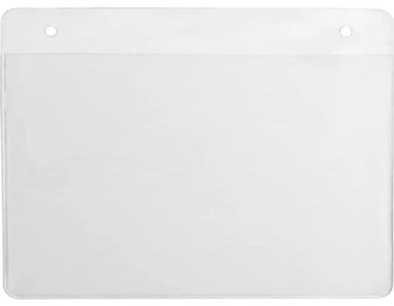 Alt view image 4 of 6 - Business Source Elastic Cord Hanging Name Badges - 50 / Box - 4" Width x 3" Height - Durable, Reusable - Plastic - White