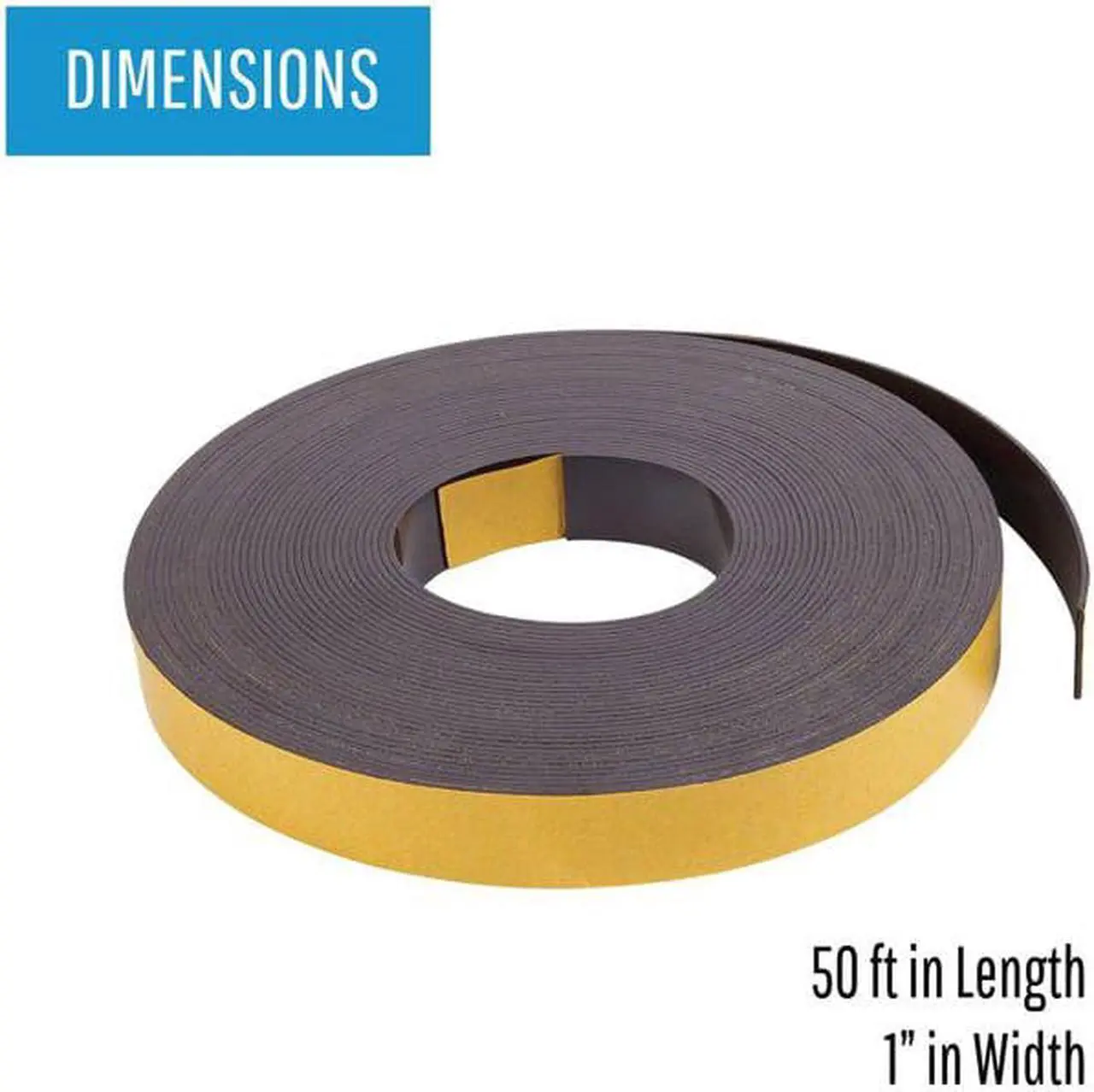 Alt view image 4 of 7 - MASTERVISION FM2021 Magnetic Adhesive Tape,1"x50 ft.,Black