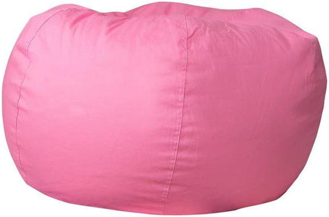 Alt view image 8 of 12 - Oversized Solid Light Pink Bean Bag Chair for Kids and Adults