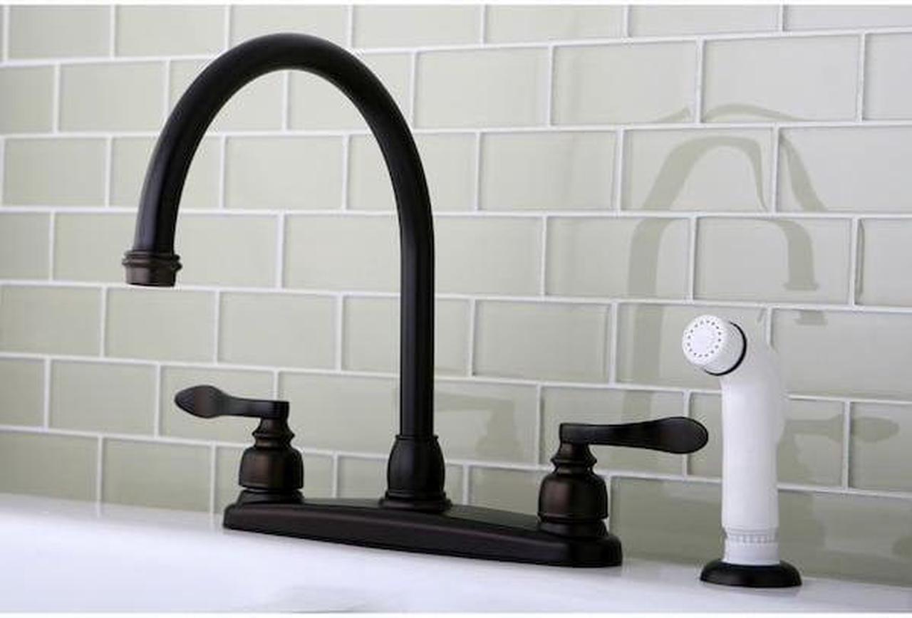 Alt view image 4 of 8 - Kingston Brass KB8795NFL NUWAVE FRENCH 8in Centerset Kitchen Faucet with Twin Le