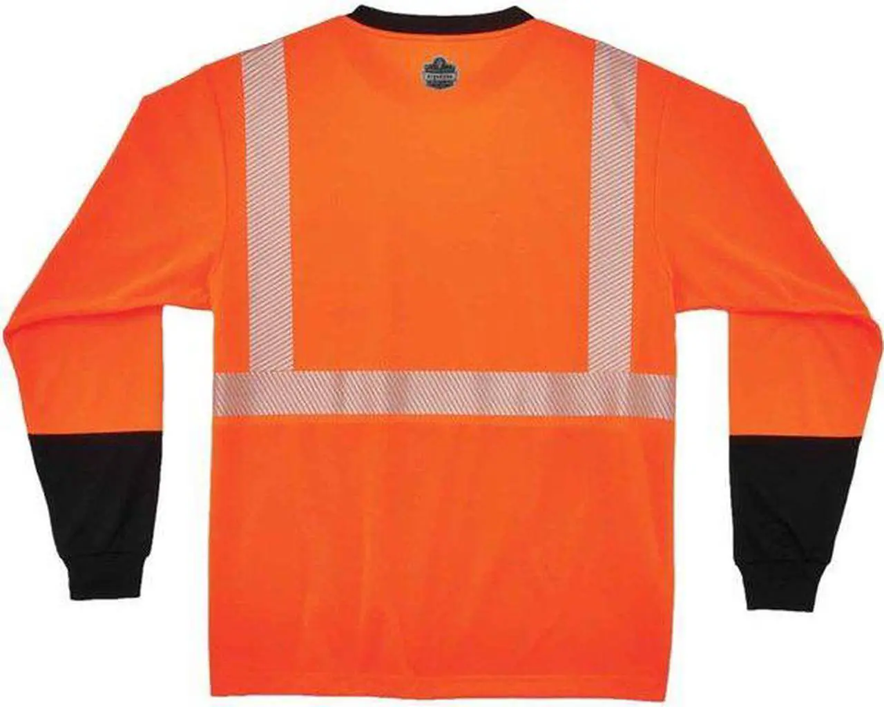 Alt view image 2 of 2 - ERGODYNE 8281BK Black Front Perf. Lng Slv Shirt,S,Orange, Polyester, Orange, S