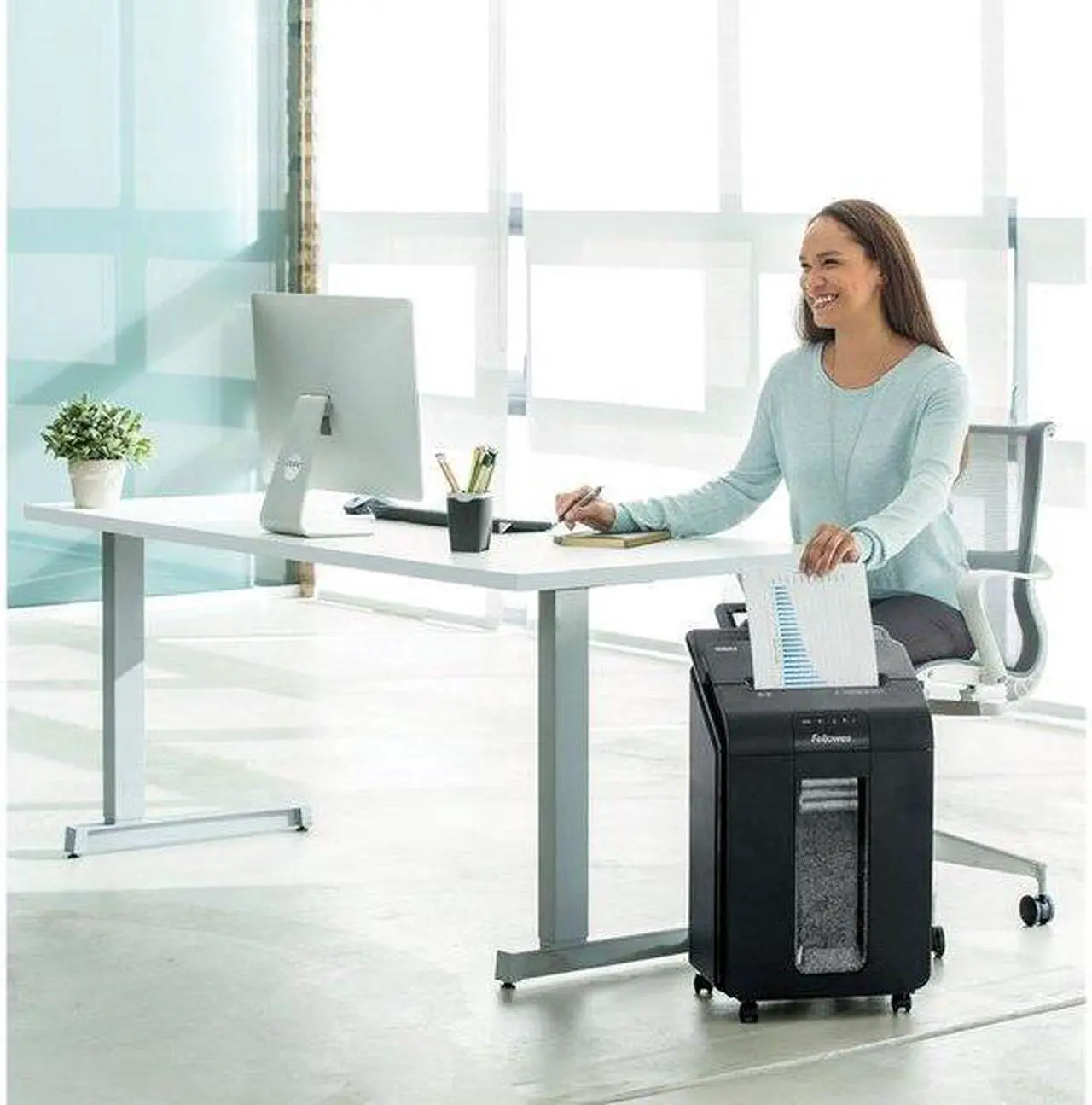 Alt view image 16 of 20 - Fellowes Auto Feed Micro-Cut Shredder, 100 Auto/10 Manual Sheet Capacity 4629001