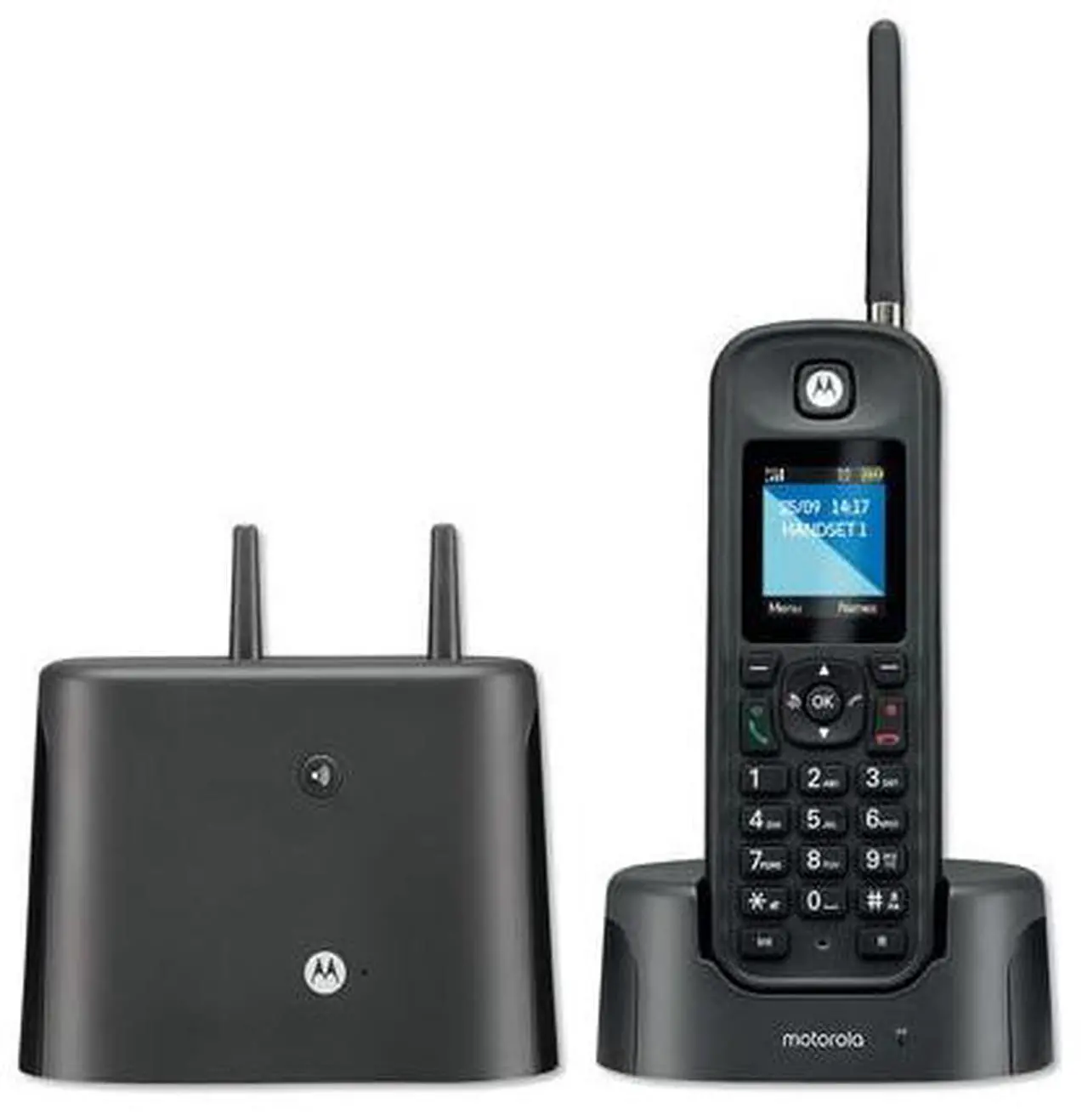 Alt view image 12 of 16 - motorola o211 indoor/outdoor digital cordless phone with answering machine
